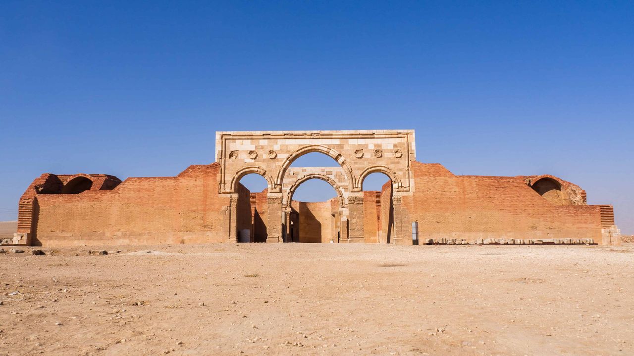 Castle Qasr Al Mushatta in the desert